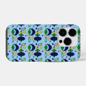 Retro Crescent Totem-vormen iPhone Hoesje (Achterkant horizontaal)