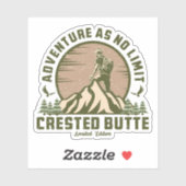 Retro Crested Butte Hike Sunset T-shirt Sticker (Vel)