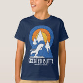 Retro Crested Butte Ski Wit Fox T-shirt (Voorkant)
