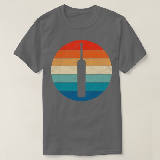  Retro Cricket Bat T-shirt (Design voorkant)