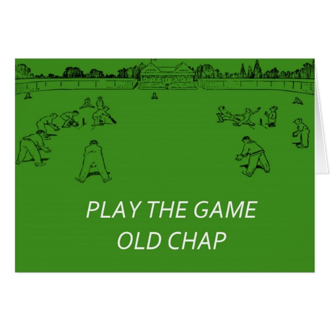 Retro Cricket Card (Voorkant Horizontaal)
