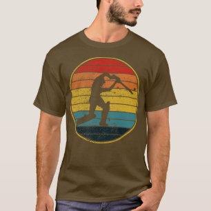 Retro Cricket Cricket Player T-shirt
