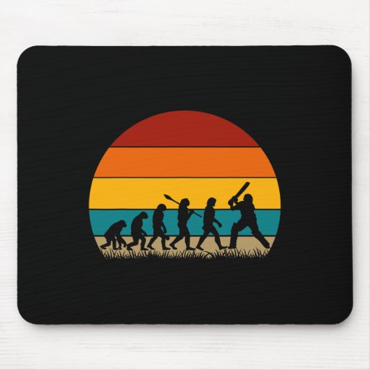 Retro Cricket Evolution - Grappig Cricket Muismat (Voorkant)