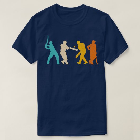Retro Cricket Player  cricketer Sport Lover T-shirt (Design voorkant)