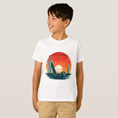 Retro Cricket T-cricketer Tsman-bowler T-shirt (Voorkant volledig)