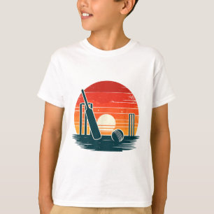Retro Cricket T-cricketer Tsman-bowler T-shirt