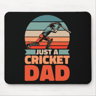 Retro Cricket Vader - Vintage Cricketspeler Gewoon Muismat