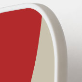 Retro Crimson Drie Cirkel Streep met Naam Pickleball Paddle (Links Detail)