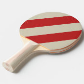 Retro Crimson Drie gedurfde strepen Tafeltennisbatje (Voorkant Gekanteld)