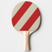 Retro Crimson Drie Vette Strepen Tafeltennisbatje (Achterkant)