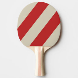 Retro Crimson Drie Vette Strepen Tafeltennisbatje
