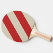 Retro Crimson Drie Vette Strepen Tafeltennisbatje (Zijkant)