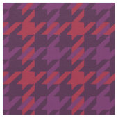 Retro crimson red paars houndstooth plaid stof (Close Up)