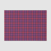 Retro crimson red paars houndstooth plaid tissuepapier (Voorkant)