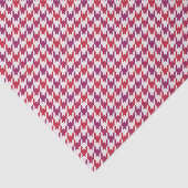 Retro crimson red paars houndstooth plaid tissuepapier (Detail)