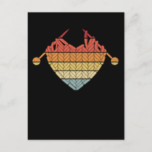 Retro Crochet Yarn Heart Hobby Crafting Love Briefkaart