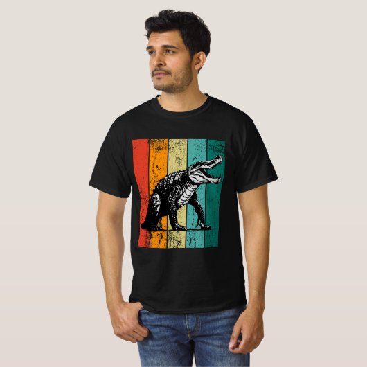 Retro Crocodile T-shirt (Voorkant volledig)