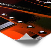 Retro Cropped Speelgoed Robot 04 Poster (Hoek)