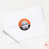 Retro Cropped Speelgoed Robot 04 Sticker (Envelop)
