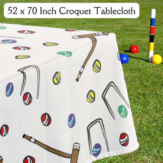 Retro Croquet Party Schattigee geïnspireerde pick Tafelkleed