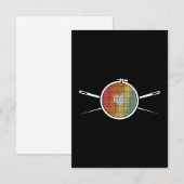 Retro Cross Stich Bedankkaart (Voorkant / Achterkant)