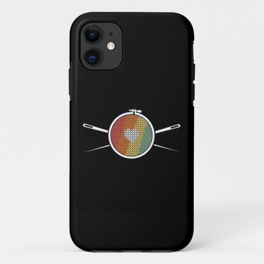Retro Cross Stich Case-Mate iPhone Case (Achterkant)