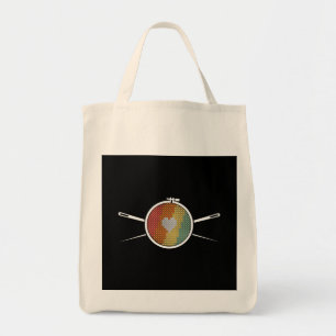 Retro Cross Stich Tote Bag