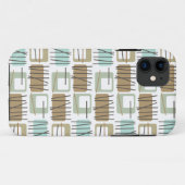 Retro Crosshatch Patterned Hoesje-Mate ID™ iPhone  Case-Mate iPhone Case (Achterkant (horizontaal))