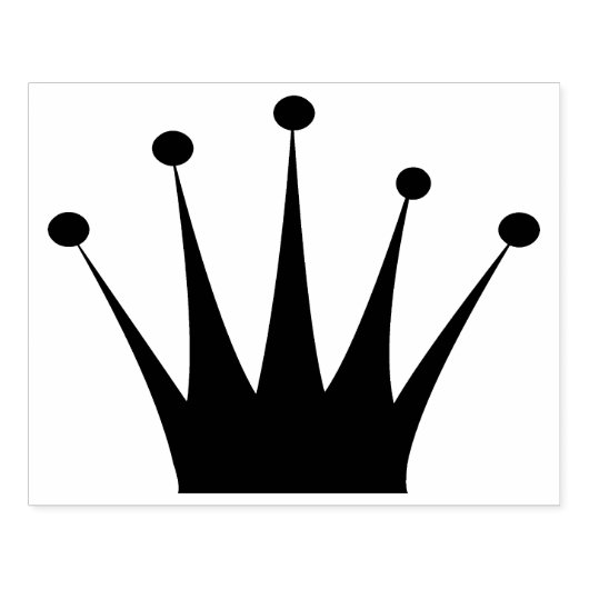 Retro Crown Silhouette Rubber Art Stamp Rubberstempel (Afrduk)