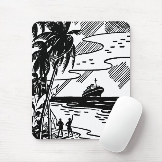 Retro Cruise Ship Muismat (Met muis)