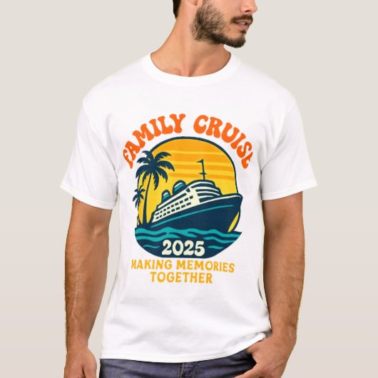 Retro Cruise Shirt Family Vacation 2025 (Voorkant)