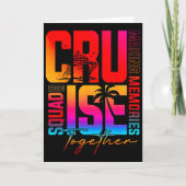 Retro Cruise Squad 2025 Samen Herinneringen Maken  Kaart (Voorkant)