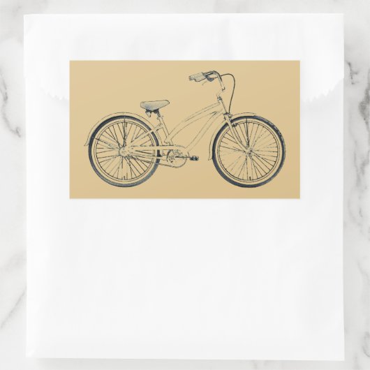 retro cruisemodus rechthoekige sticker (Tas)