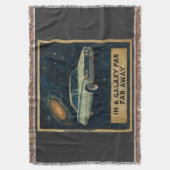 Retro Cruiser in de diepe ruimte Deken (Voorkant Verticaal)