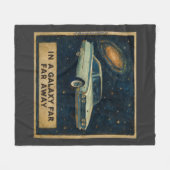 Retro Cruiser in de diepe ruimte  Fleece Deken (Voorkant (Horizontaal))