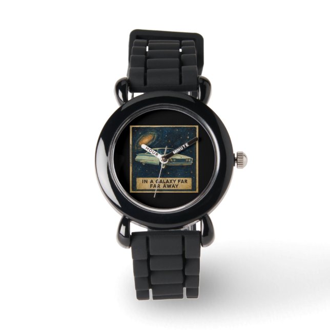 Retro Cruiser in de diepe ruimte  Horloge (Voorkant)