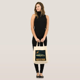 Retro Cruiser in de diepe ruimte Tote Bag