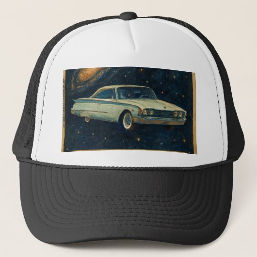 Retro Cruiser in de diepe ruimte  Trucker Pet (Voorkant)