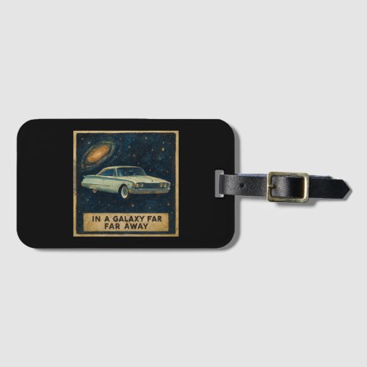 Retro Cruiser in Deep Space Bagagelabel (Voorkant (horizontaal))