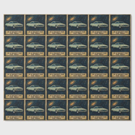 Retro Cruiser in Deep Space  Cadeaupapier (Vlak)