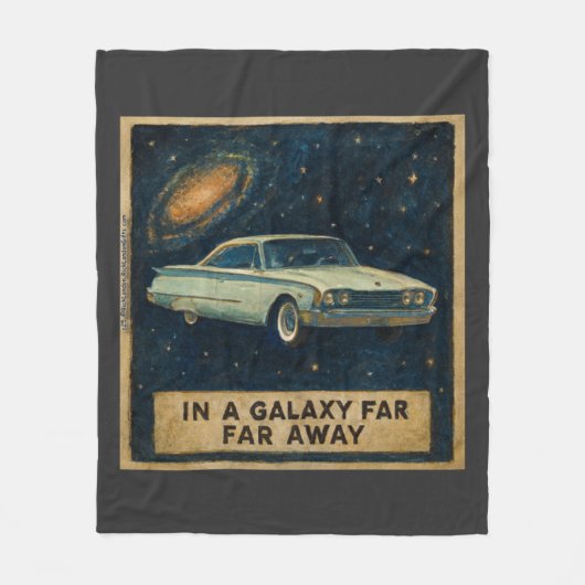 Retro Cruiser in Deep Space  Fleece Deken (Voorkant)
