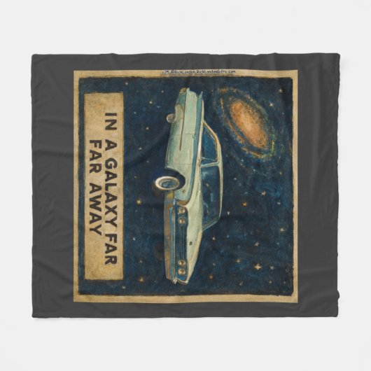 Retro Cruiser in Deep Space  Fleece Deken (Voorkant (Horizontaal))