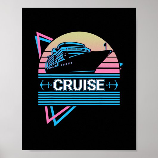 Retro cruiseschip poster (Voorkant)