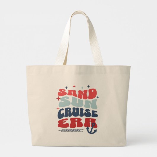 retro-cruisetijd grote tote bag (Achterkant)