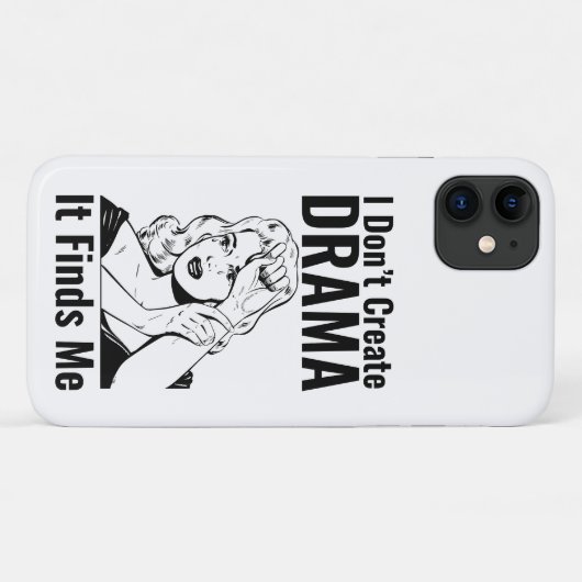 Retro Crying Woman Drama iPhone case (Achterkant (horizontaal))
