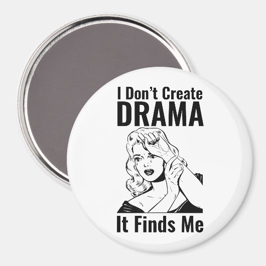 Retro Crying Woman Drama Magnet (Voorkant / Achterkant)