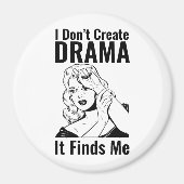 Retro Crying Woman Drama Magnet (Voorkant)