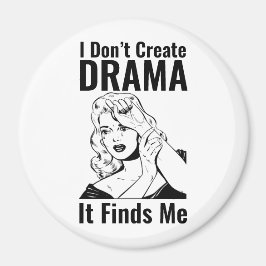 Retro Crying Woman Drama Magnet