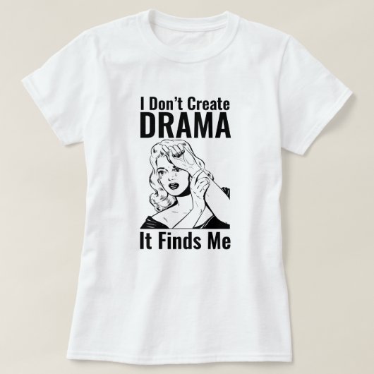 Retro Crying Woman Drama T-Shirt (Design voorkant)