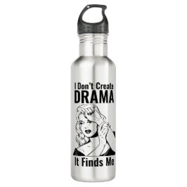 Retro Crying Woman Drama Water Bottle Waterfles